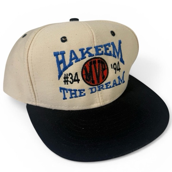 Other - Vtg Hakeem The Dream Hat #34 94' Olajuwon SnapBack MVP Houston Rockets 90s Cap